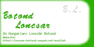 botond loncsar business card