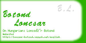 botond loncsar business card